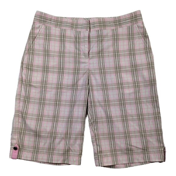Izod PerformX Cool-FX Pink and Tan Bermuda Shorts Size 2 - Picture 1 of 9
